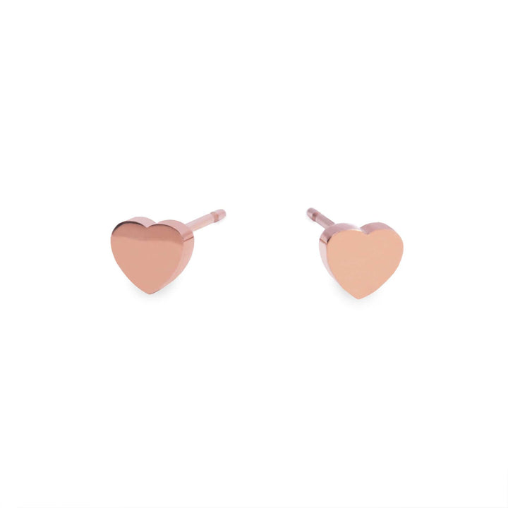 Mia Bijoux Earrings Rosé Boucles d'oreilles Petits coeurs en acier