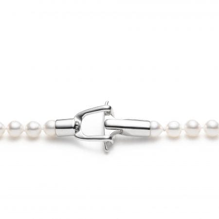 Michaud Michaud Bracelet de perles blanches, avec fermoir ShikShok en argent