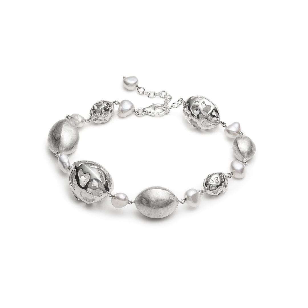 Serafino Bracelets Bracelet Bulbeux en argent sterling et perles