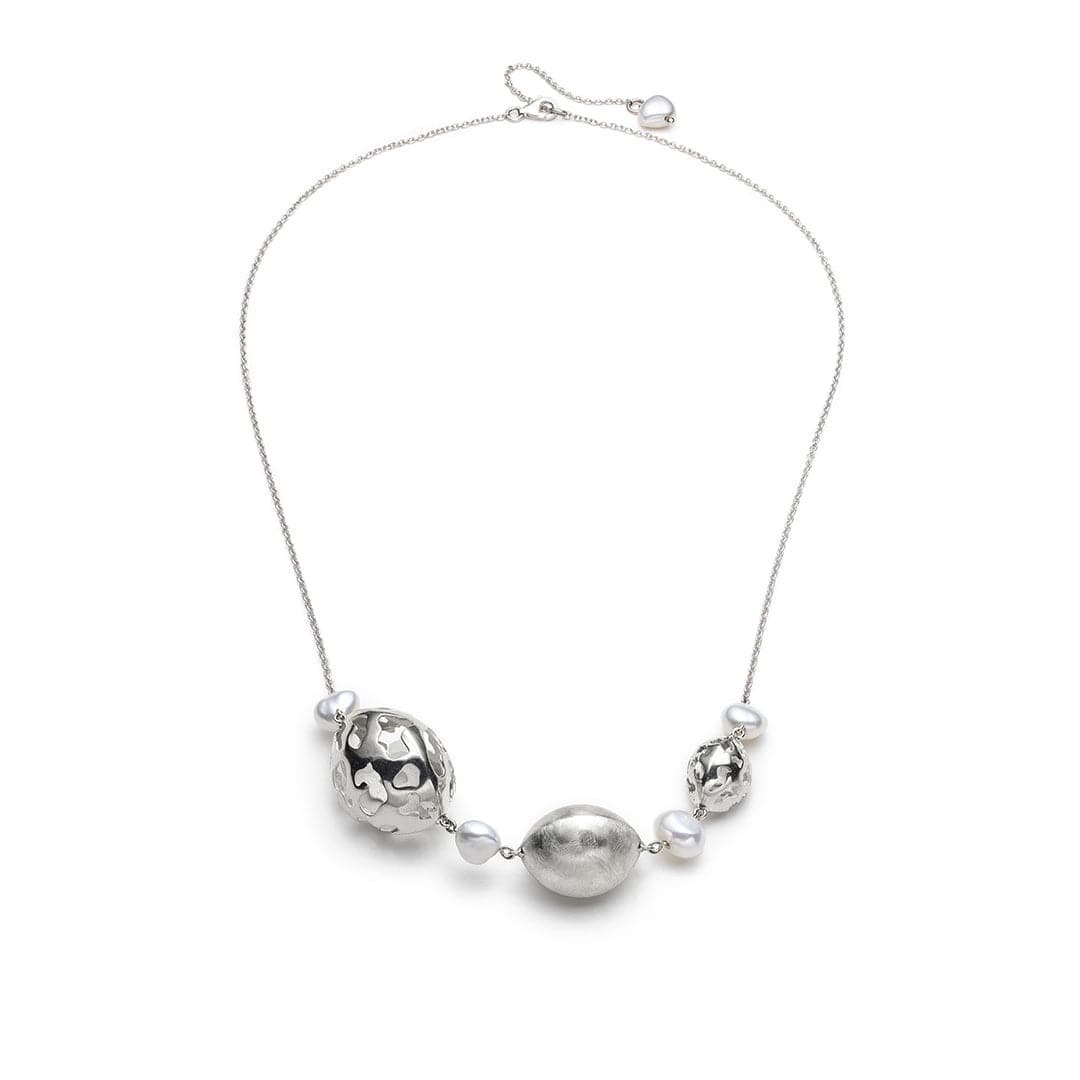 Sterling silver coral necklace - Serafino Jewelery