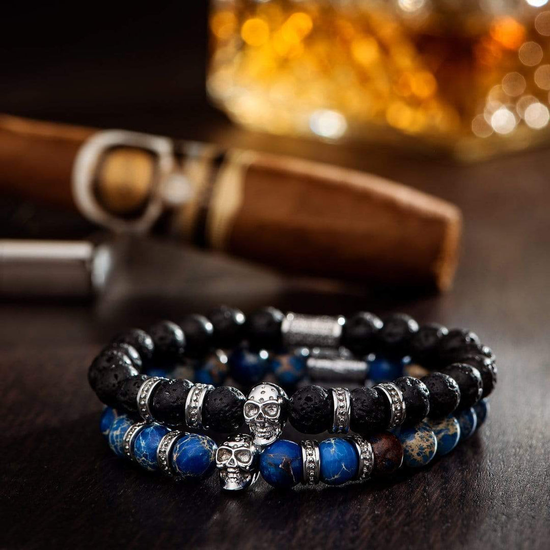 SkeletonHD Duo de bracelets Silver Crown